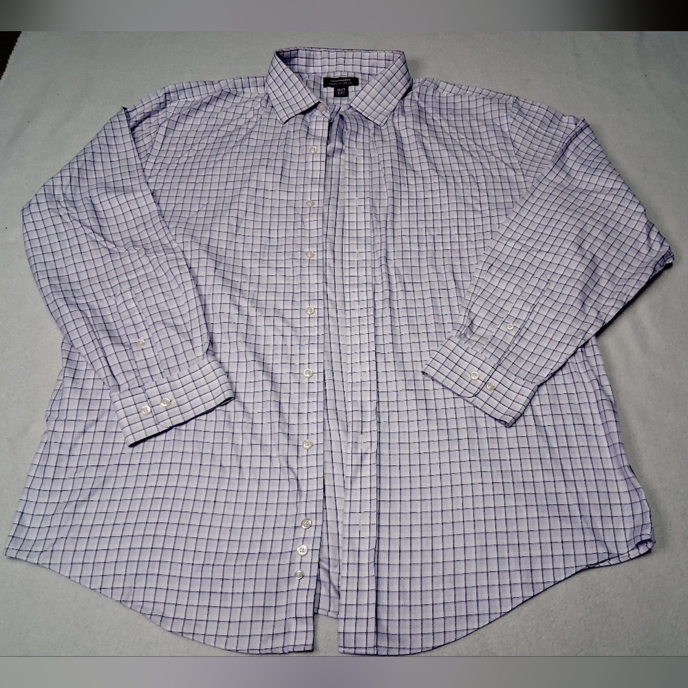 4/20$ ā”ļø Denver Hayes Purple Checkered Button Down Shirt 2xl